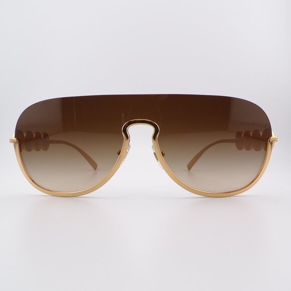 VERSACE Gold Gradient Semi Rimless Shield Shades, Medusa Logo Single Lens VE2215 main image 10